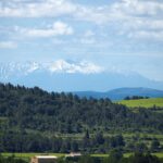 View of the Canigou from Le Fort Pouzols-Minervois